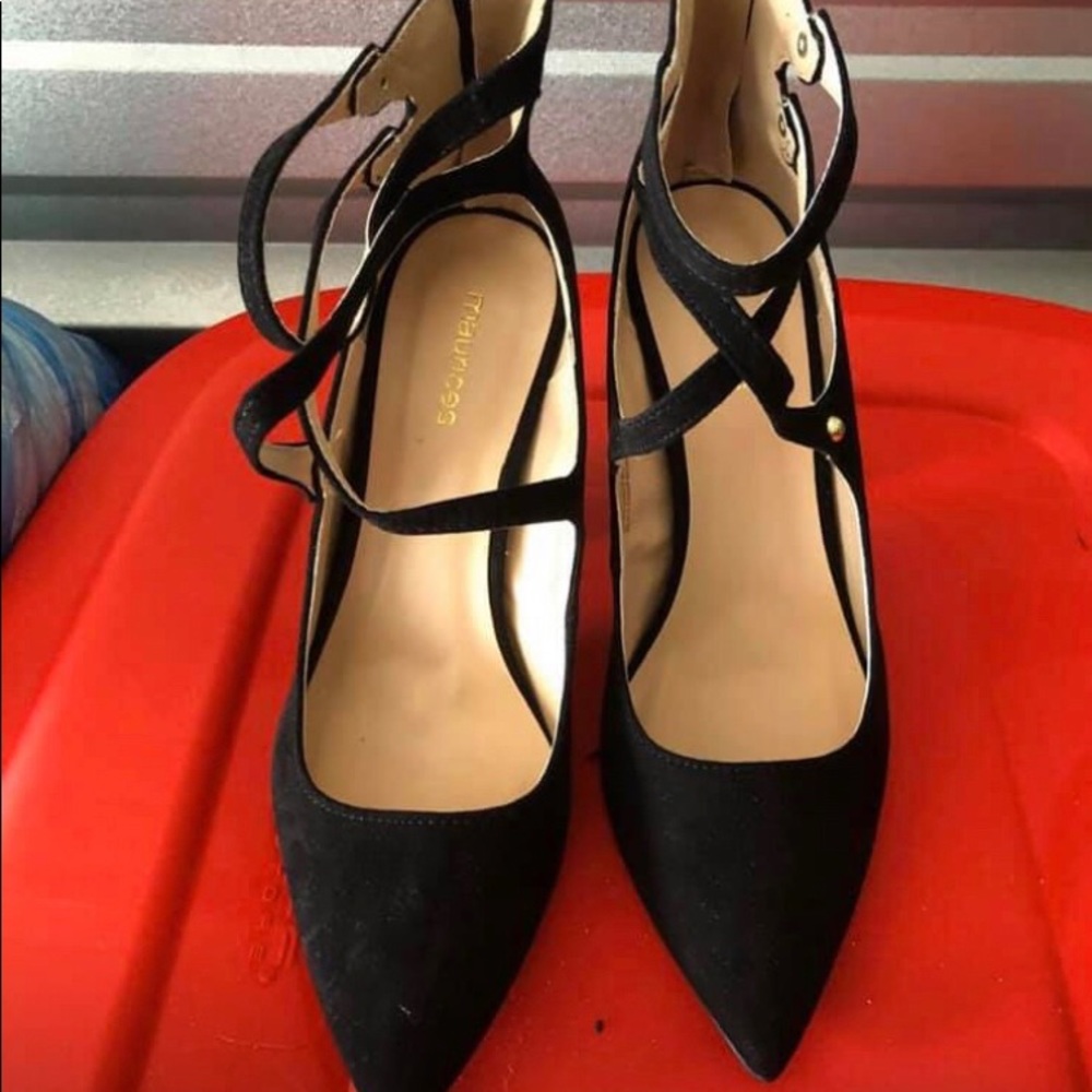 New Maurices Tiffany faux suede chunky heel size 8